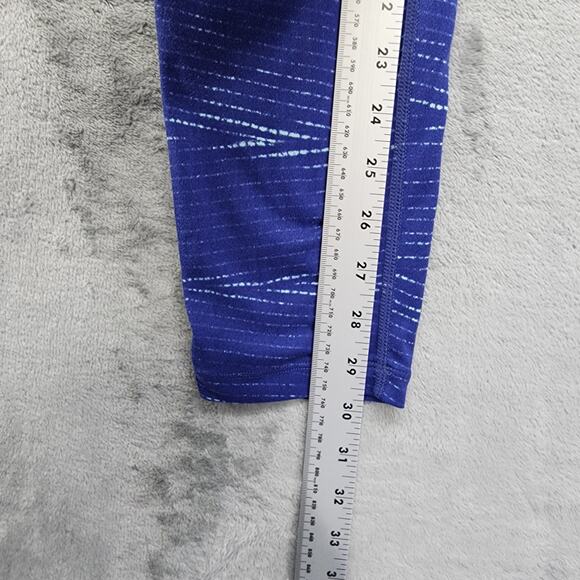 Nike Running Pants Womens M Blue Epic Run Training Legging Drawstring Zip Pocket - Picture 14 of 16